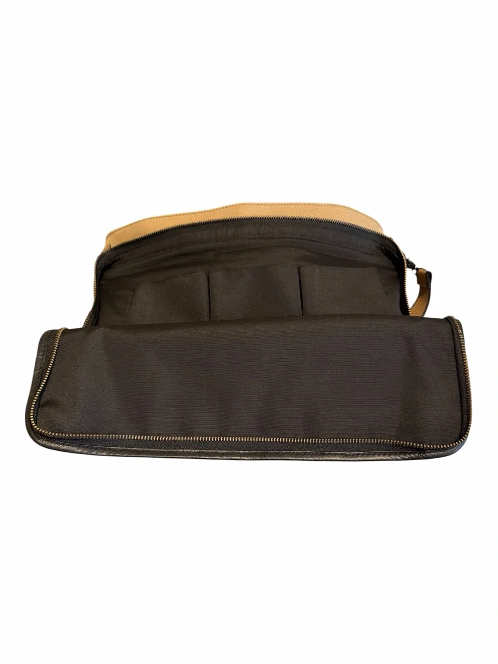 Coach Canvas & Black Leather Messenger Bag, Briefcase Laptop Crossbody